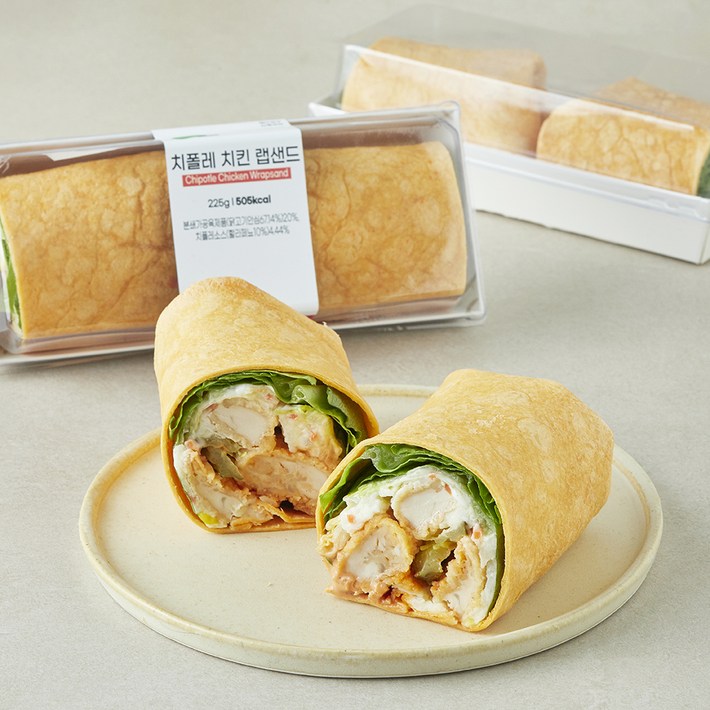 프레밀 치폴레 치킨 랩샌드, 225g, 2개, 1개입