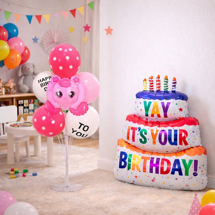 파티쇼 도트로즈핑크 풍선꽂이세트