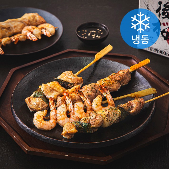 [로켓프레시] 명품조선 육해공꼬치 6꼬치 300g + 소스 50g 세트 (냉동)