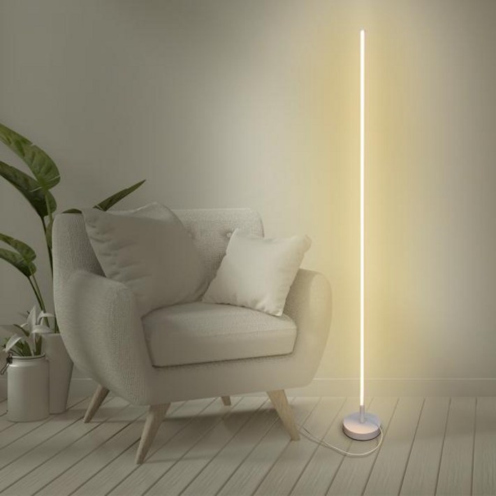 북유럽 플로어 장스탠드 LED 거실조명, 화이트  전구색