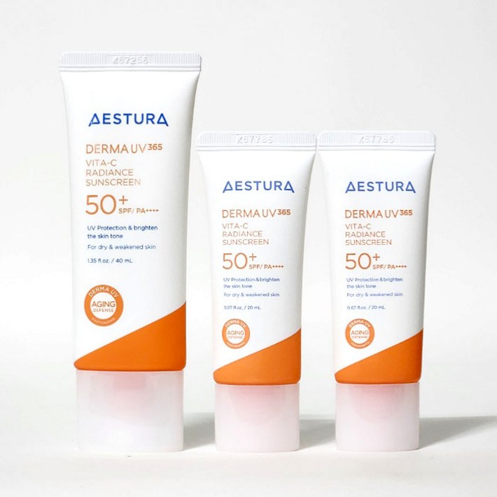 에스트라 더마UV365 비타C 광채수분 선크림 40ml20ml2개