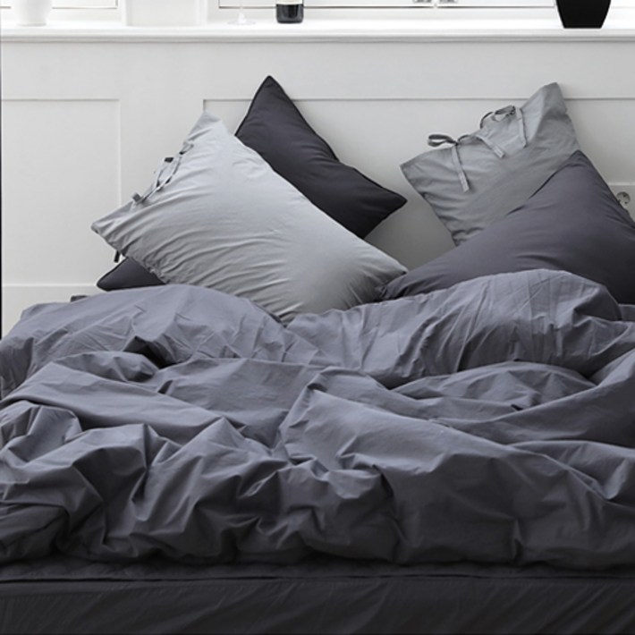 베이직톤 국내산 클래식 이음선없는 고밀도 80수 사계절 차렵이불 세트