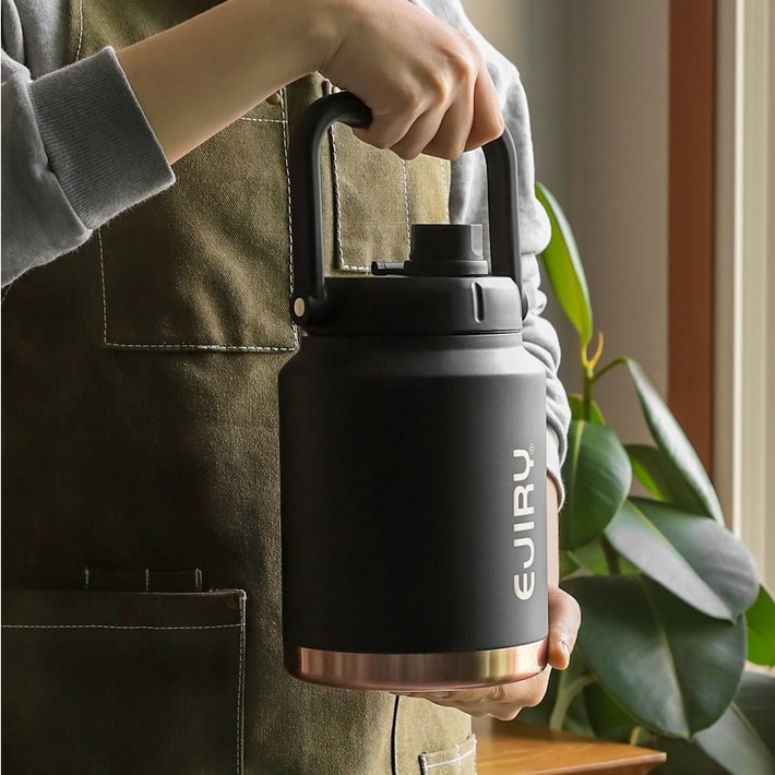 모던락 대용량 스텐 보온보냉 텀블러 워터저그 2L Water Jug 캠핑 야외 레저활동용, 브론즈 골드, 1개