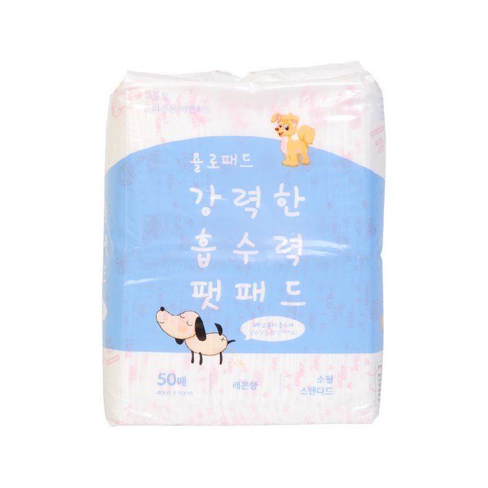 욜로패드 강아지 배변패드 레몬향 50cmX40cm, 50개입, 1개 욜로패드 강아지 배변패드 레몬향 50cmX40cm, 50개입, 1개