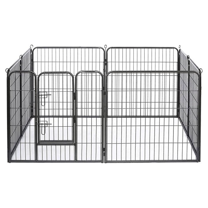 강아지 울타리 펜스 대형견 운동장 견사 문포함 8PCS 대형 PF003, 1개