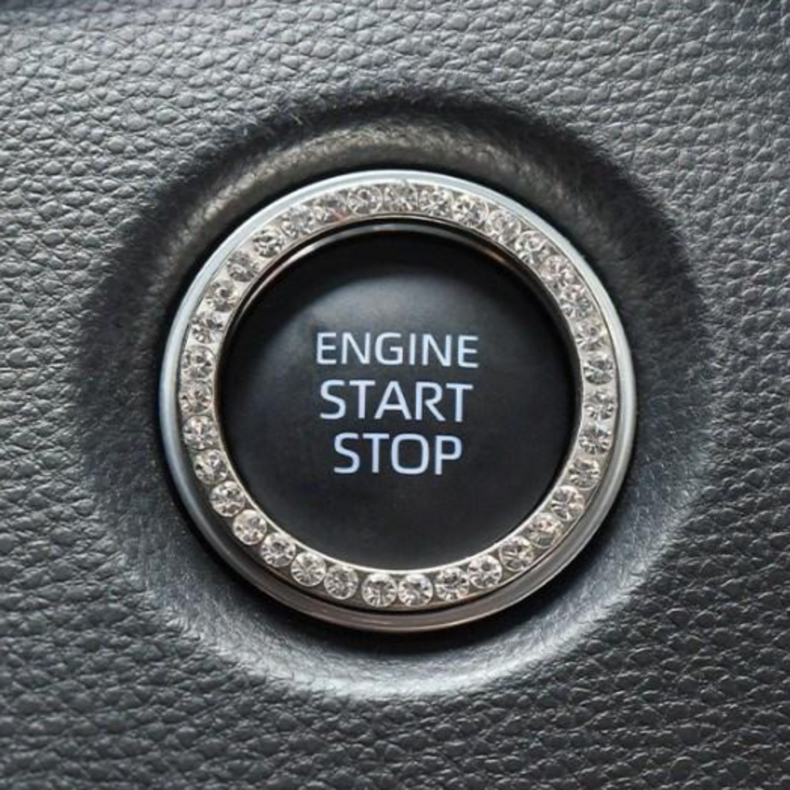 아망디에 빛나는 큐빅 다이아몬드 차량용 시동버튼 커버 점화버튼 장식 커버