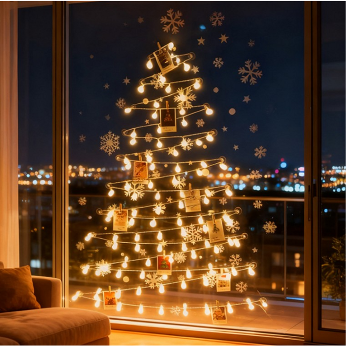 100구 LED 전구 크리스마스 조명 인테리어 선물 가랜더 장식 소품 벽트리 트리 DIY 만들기 데코 감성 앵두, 100구 LED 전구 세트