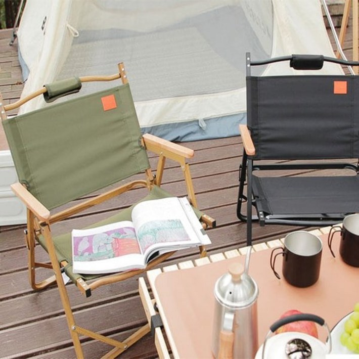 문캠핑 캠핑용 피크닉용 나들이용 커밋체어 접이식의자 감성캠핑의자 캠핑의자 피크닉의자 나들이의자 커밋의자, 1개, 블랙색상 M사이즈54X54X62cm