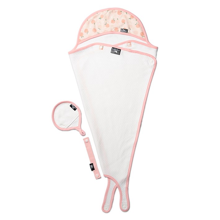 프랜대디 먼지없는 대나무 신생아 유아 아기 목욕타올 수건 목욕앞치마 85x85cm특대형, 1개, 1핑크복숭아