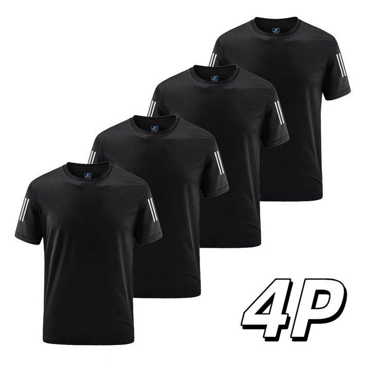 남자 기능성 반팔티셔츠 스판 쿨티 4P 티셔츠 남녀공용 여름용 tanlz119