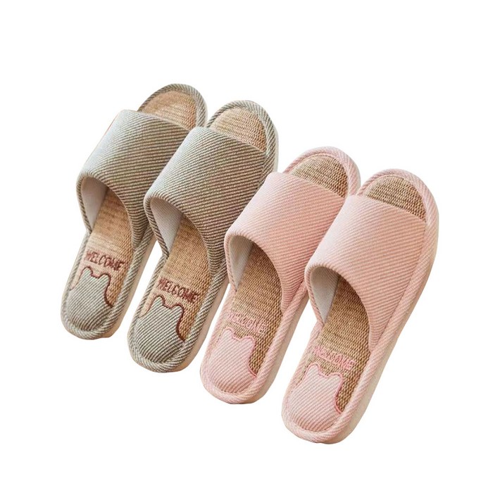 가엔가 11 쿨 고양이 린넨 실내 슬리퍼 거실화 실내화 층간소음 방지 여름 심플 거실화