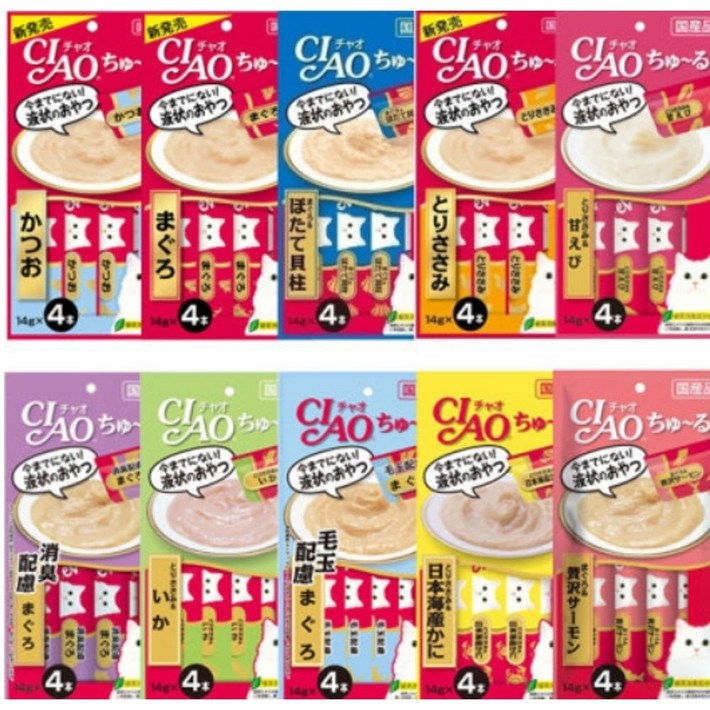 이나바 챠오츄르 참치.가다랑어.닭가슴살56g 6봉지14g씩24스틱