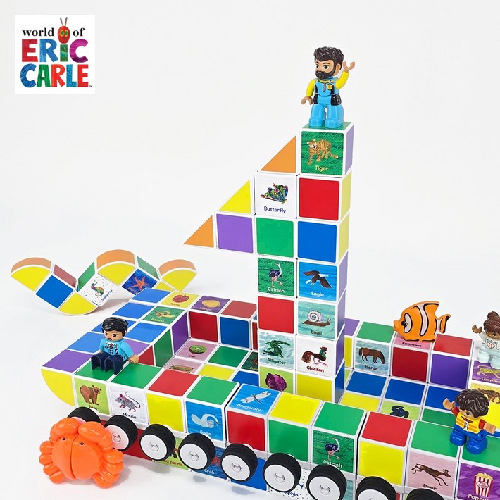 에릭칼 자석블럭 학습교구 장난감 풀패키지 96pcs, 1개
