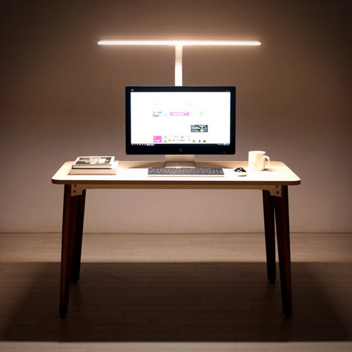 파파 LED 와이드 스탠드 800B화이트 모니터 조명 책상 테이블 공부 독서등 시력보호, 화이트