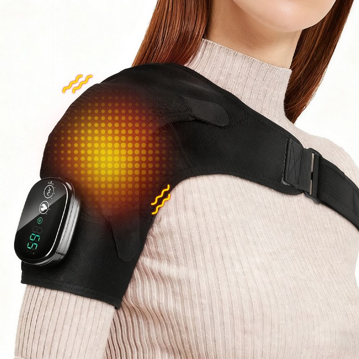 Garrl 전동 어깨 보호대 진동 온열 어깨 마사지기 좌우 통용 어깨 진동 온열 3단계