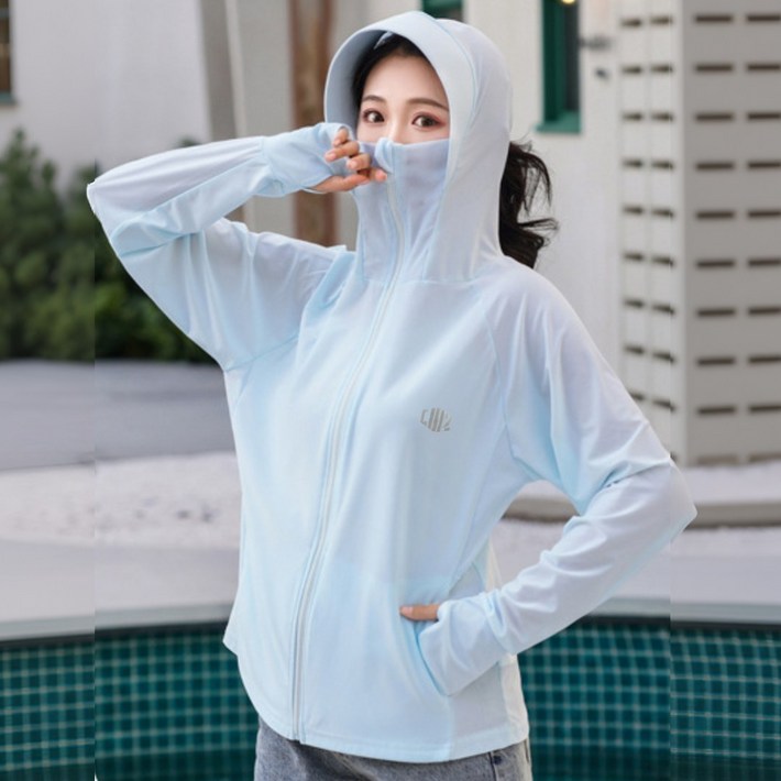 인리치 아이스 냉감 메쉬 후드집업 UV 자외선 차단