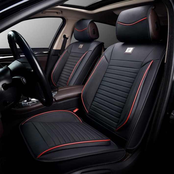 가우스 차량 직물 가죽시트커버 올뉴 마이티2 e마이티 럭셔리 가죽시트커버1P, 1개