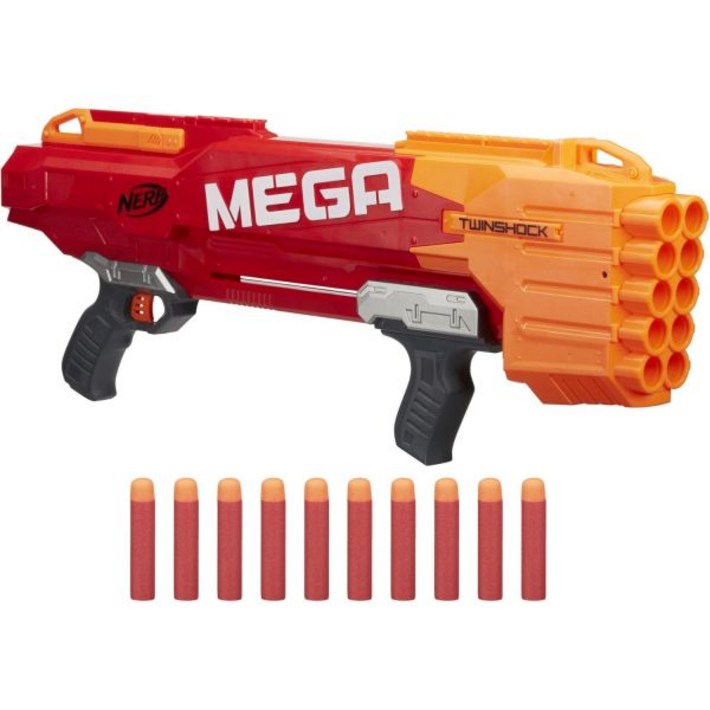 Nerf 너프건 스트라이크 샷건 메가 트윈쇼크 총알 10발 포함