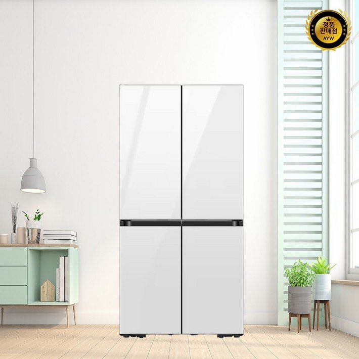 삼성전자 비스포크 냉장고 4도어 640L RM70F63R2W 클린화이트 키친핏 MAX AI절약