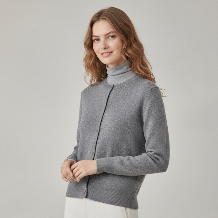 루타미 울100 클래식 라운드 가디건