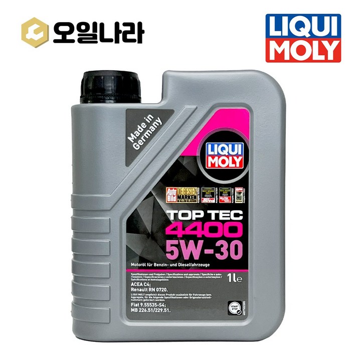 오일나라 리퀴몰리 탑텍 4400 5W30 1L, 1L, 1개