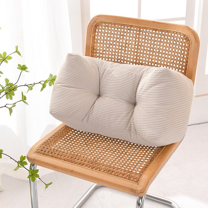 KDNC 허리쿠션 경추 등받이 쿠션 침대 쿠션 소파 등받이, 베이지