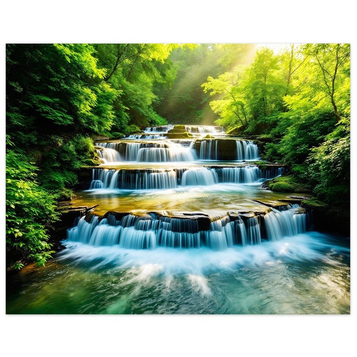 풍수 인테리어 폭포 돈들어오는 현관 액자 자석 풍경 그림