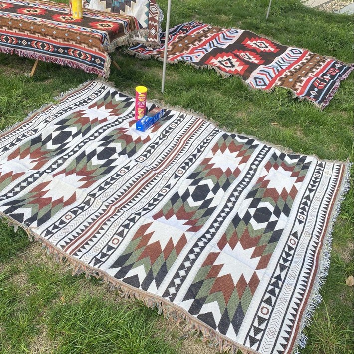 감성 캠핑 담요 러그 북유럽 블랭킷 인테리어 케이프 소파커버 130X180