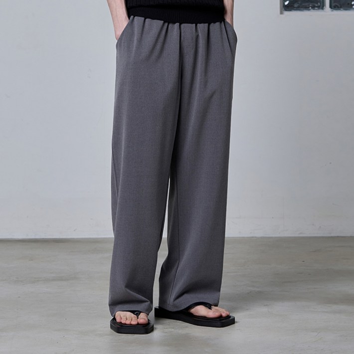 에이지오디 와이드 밴딩 슬랙스 데일리 남녀공용 바지 팬츠 사계절 캐주얼 와이드팬츠