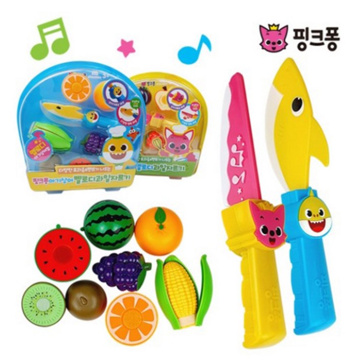 핑크퐁 멜로디 과일자르기 핑크퐁아기상어, 택1 배터리 교체 요망, 1개
