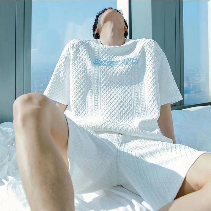 ANYOU 여름 반팔 세트 2025년 여름 신상 캐주얼 트레이닝 세트