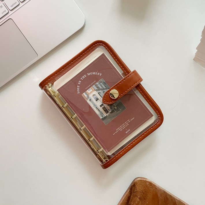 미라클 무지 투명 6공 다이어리