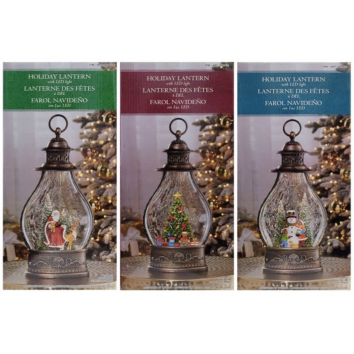 코스트코 홀리데이 트리 눈사람 산타 장식 LED 랜턴  크리스마스 조명 장식