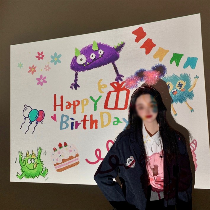 걸스코코 미니빔 프로젝터 뷰포인트 인생샷 파티빔 생일파티 분위기 감성조명 홈파티