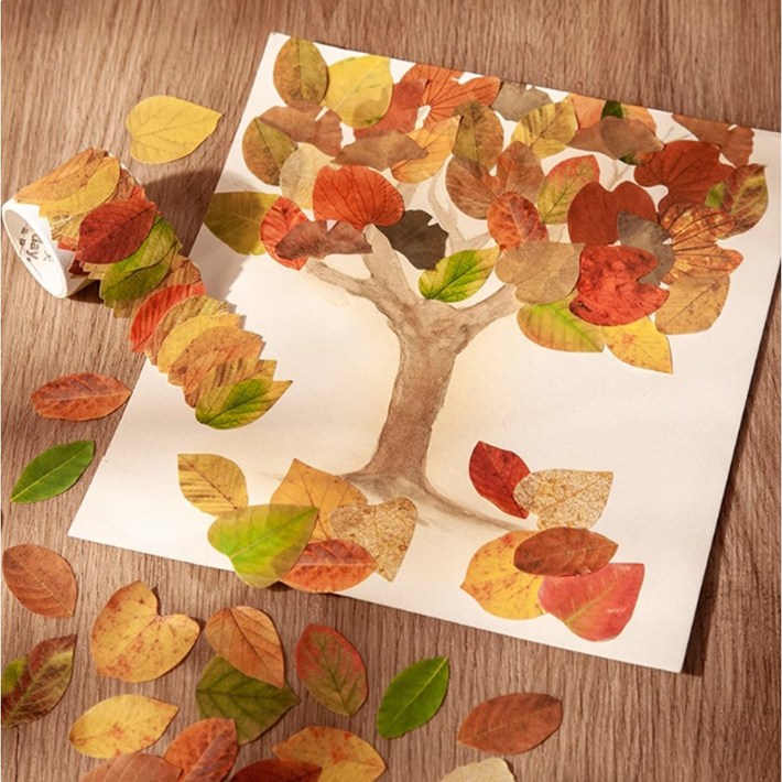 가을 낙엽 스티커 30종 150장