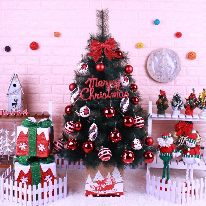 트리킹 크리스마스 솔잎트리 풀세트 전구 장식 보관가방 포함