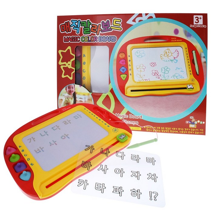 학습용 칼라보드 자석그림판 마음대로 그리고 지우는 그림판, 1개