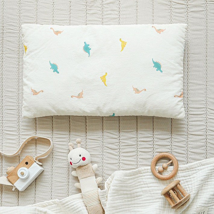 마롤로뜨 사계절 30수 씬필로우 유아 신생아 돌 아기 베개 낮은베개, 크앙디노씬필로우