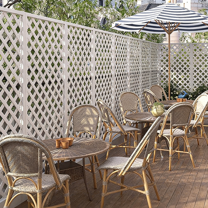 울타리 야외 울타리가 화원 가드레일을 막았다 정원꾸미기 카페 테라스