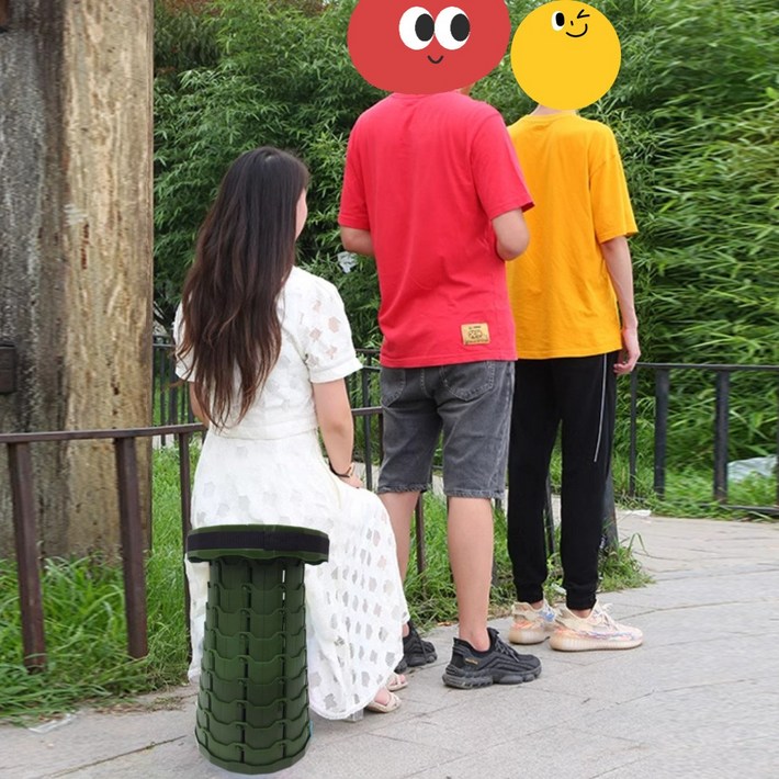 더래핏 다용도 접이식 자바라 캠핑 휴대용놀이동산의자, 1개, 그린