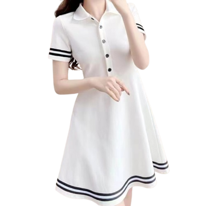 마켓에이 여성용 심플 슬림핏 플레어 원피스 마켓에이 여성용 심플 슬림핏 플레어 원피스