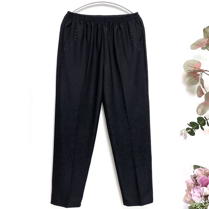 국민할매 할머니옷 봄가을 포켓라인 핫픽스 9부 밴딩바지SH662 춘추 요양원옷