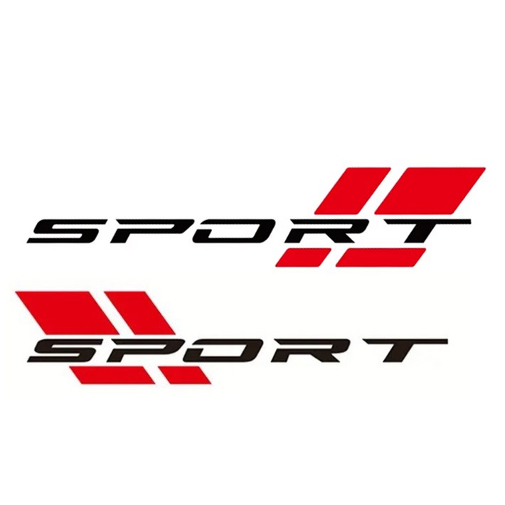 셀렉트템 차량용 스티커 흠집 땜빵 포인트 튜닝스티커, 1세트, 레드블랙