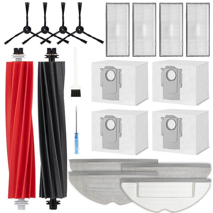 Yivy 로보락 S8 plus 브러쉬 더스트 백 필터 물걸레 호환용 소모품 1세트 20pcs, S8P20세트, 20개