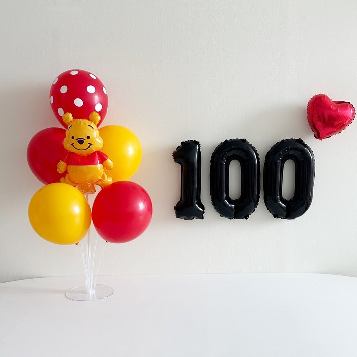 곰돌이푸 기념일 파티 풍선 세트