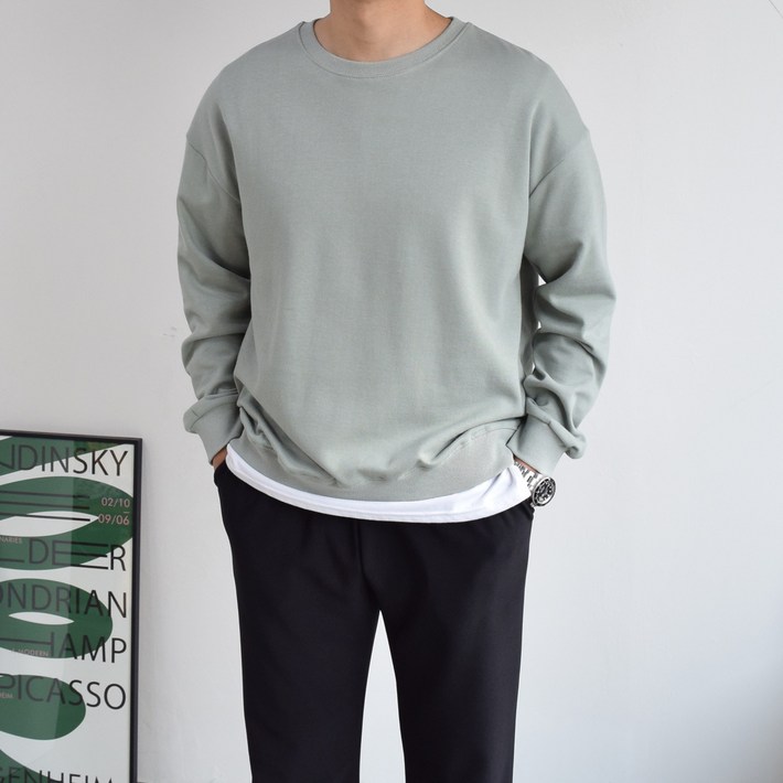 뉴에스지 루즈핏 라온 19컬러 데일리 공용 맨투맨 무지