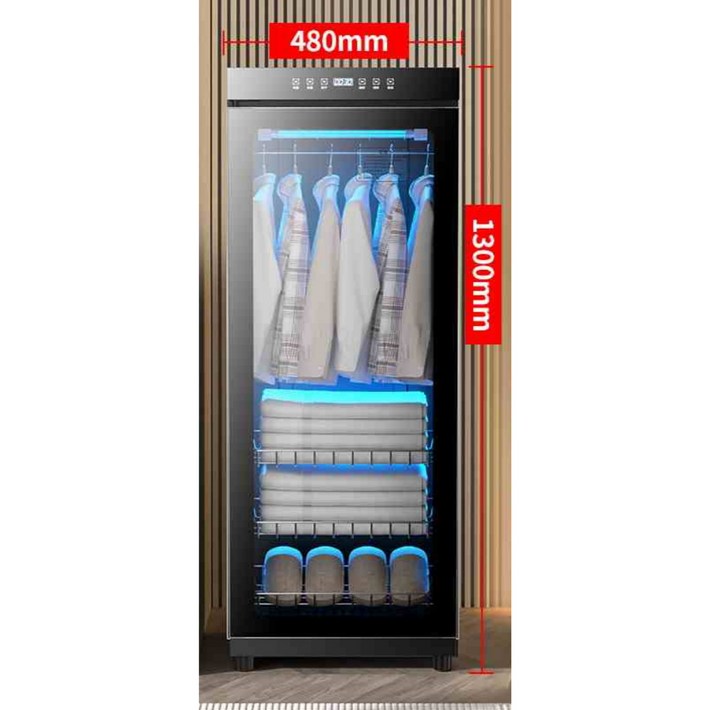 파워케어 1100W 고출력건조 의류관리기 의류 건조기 옷냄새제거 미니 스타일러, 블랙280L