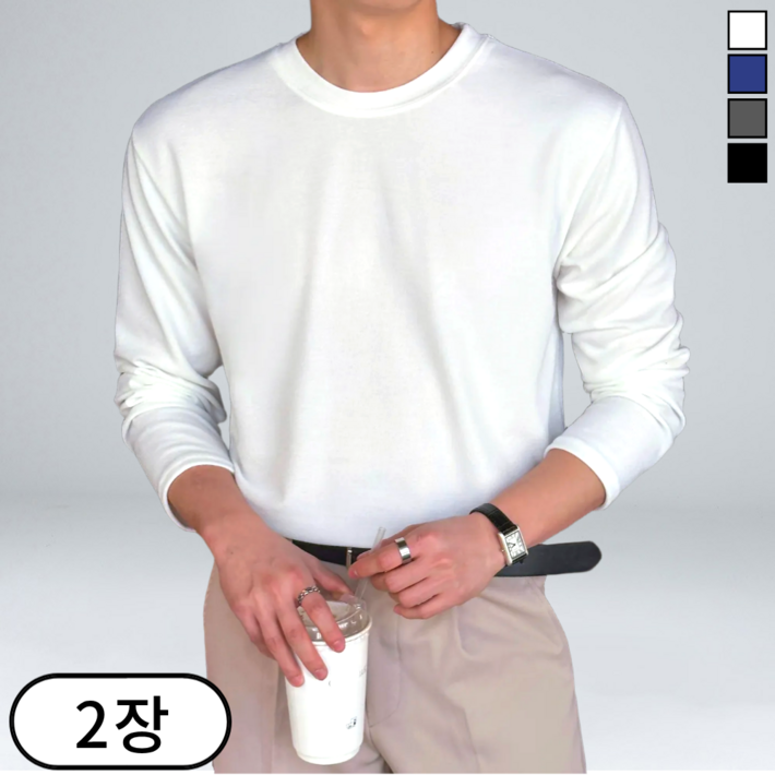 11 남성용 빅사이즈 오버핏 라운드 긴팔 니트 티셔츠 61202