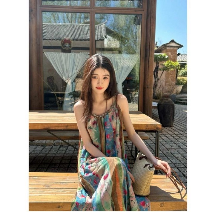 사랑스런 휴양지 원피스 여름 롱원피스 여성 쉬폰원피스 시밀러룩 빅사이즈 사랑스런 휴양지 원피스 여름 롱원피스 여성 쉬폰원피스 시밀러룩 빅사이즈