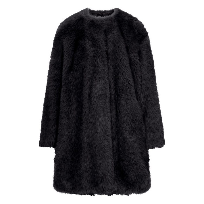 막스마라 페이크 퍼 코트